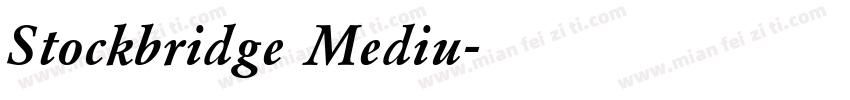 Stockbridge Mediu字体转换